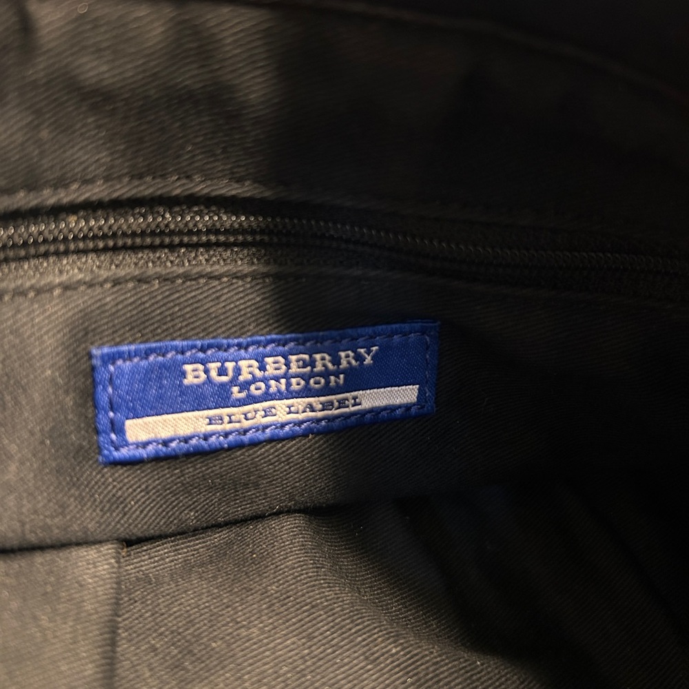 082. Burberry Blue Label Black Canvas Tote with COA - Picture 2 of 15
